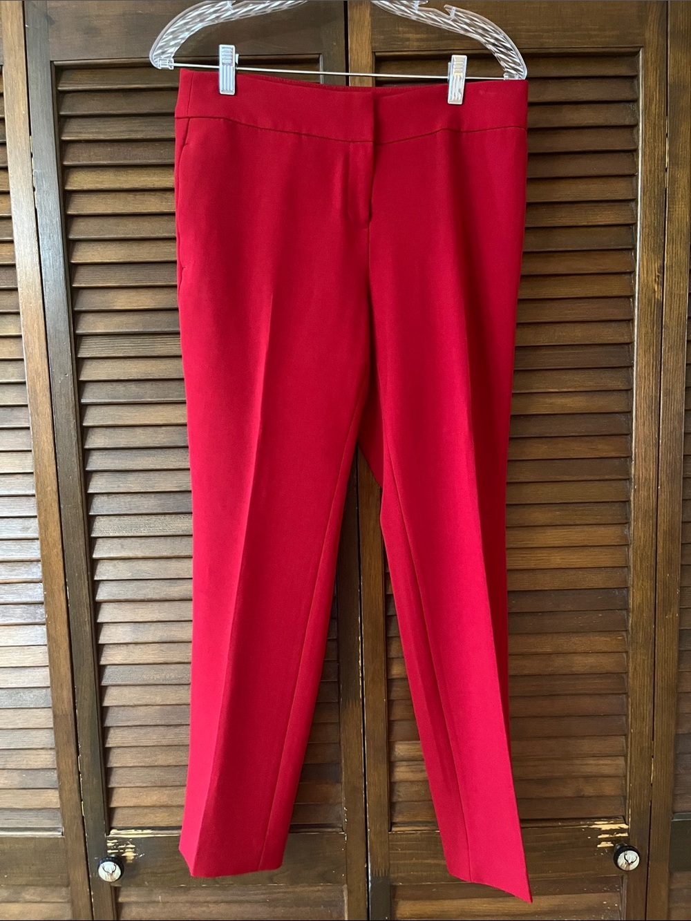 Kasper Women's Bright Red Straight Leg Trousers